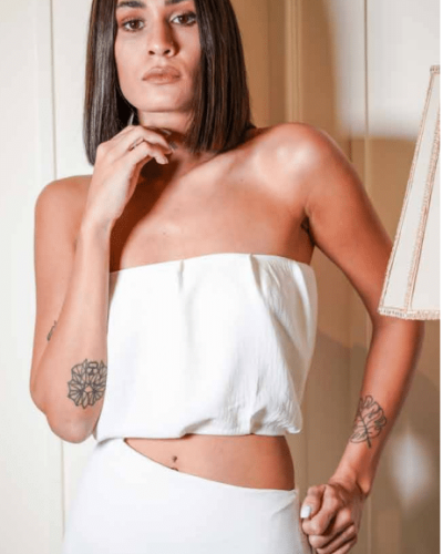 White Slit Dress