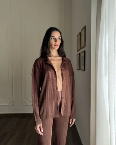 Chocolate Brown Knit Set