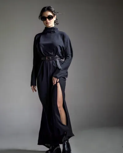 Viscose basic dress