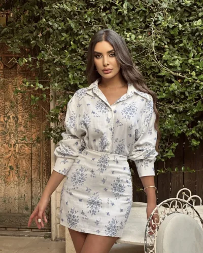 Linen Embroidered Set