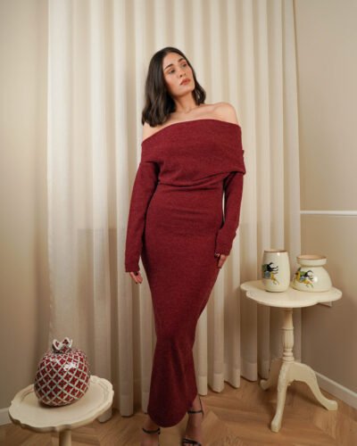 Knit Off Shoulder Cut Out Dress - Image 2