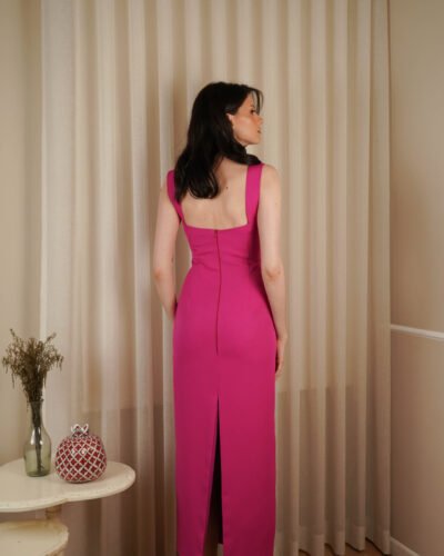demi couture midi crepe dress