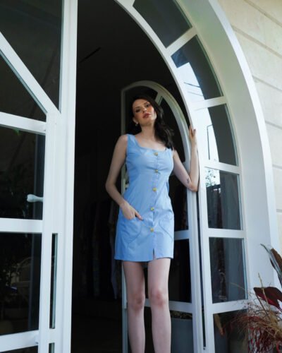 Linen blend little dress - Image 2