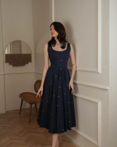 Italian poplin midi frenchy dress nal by nala