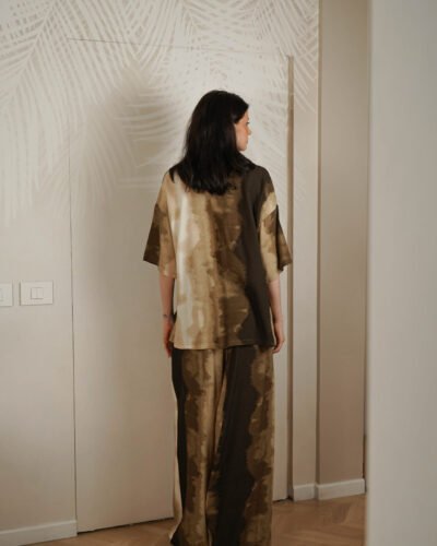 Tie dye linen blend monochromatic set