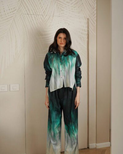 Linen blend tie dye set