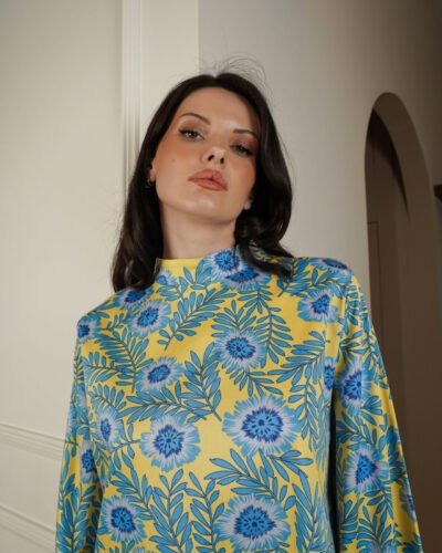 Floral Italian Poplin Abaya