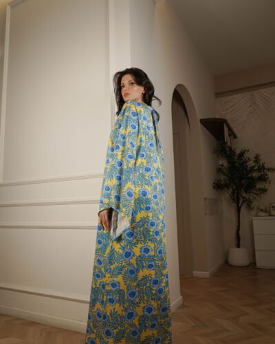 Floral Italian Poplin Abaya