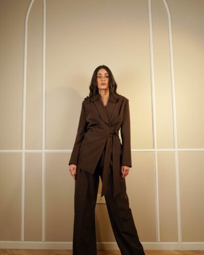 Savage Espresso Wide Leg Suit