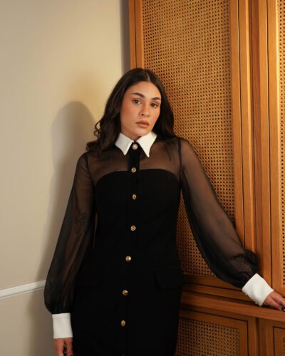 Button Up Butter Cup Collared Maxi Dress